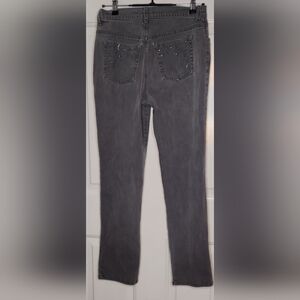 Gloria Vanderbilt Gray Denim Jeans with Studded Pockets Size 6